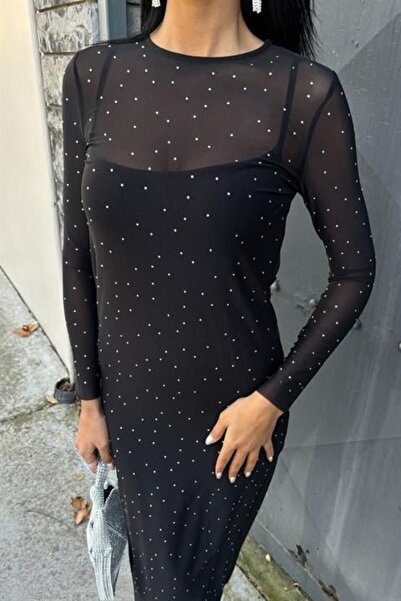 The KETHEN Rochie din tul Premium brodată cu pietre 2829