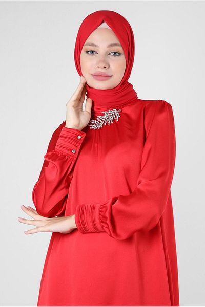 Alvina ACCESSORY DETAILED SATIN TUNIC 43523