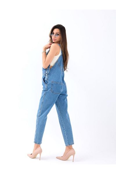 Kokosh moda 7126 Denim Jumpsuit-Blue