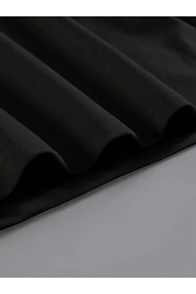 JANES Футболка з принтом з великою горловиною для екіпажу - чорний