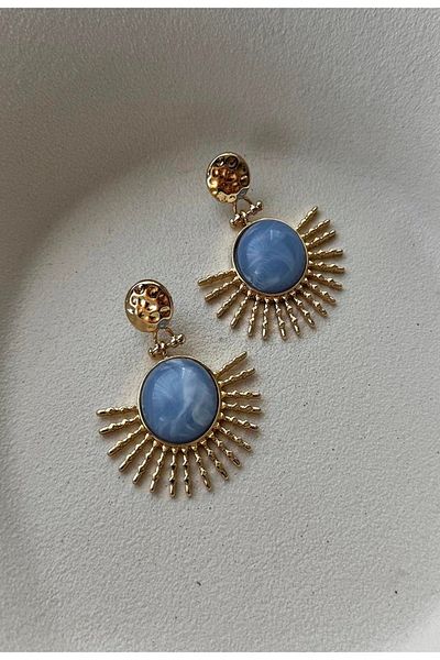 mos&more Blue Sun Gold Light Women's Earrings