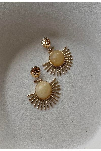 mos&more Cream Sun Gold Light Women's Earrings