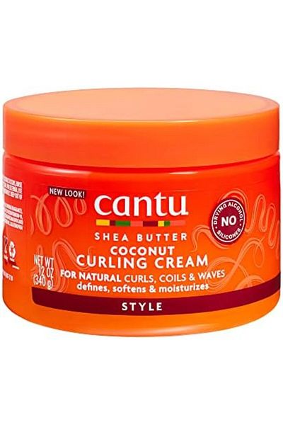 Cantu كريم تجعيد الشعر بجوز الهند من كانتو بزبدة الشيا للشعر الطبيعي، 340 غرام