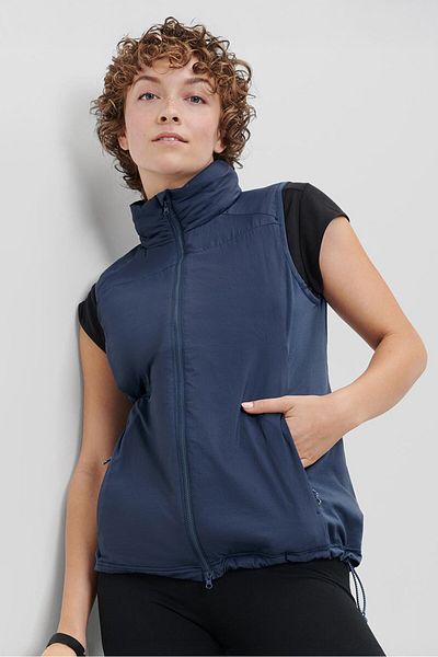 Tchibo Women High Neck Sleeveless Vest Jacket, Blue