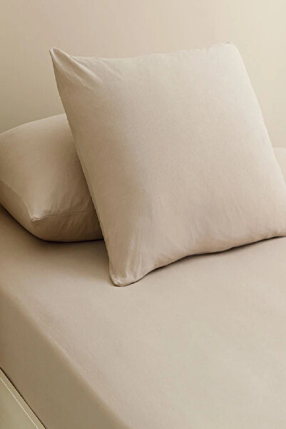 Evony Elastic Stretch Oversized Towel Sheet 180X200 cm Color Light Brown