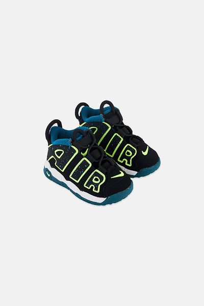 Nike Toddlers Boy More Uptempo Lace Up Sports Shoes, Black