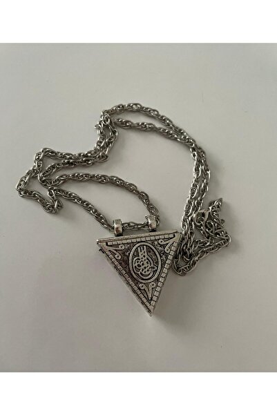 Vipfoni Üçgen Allah Yazılı Cevşen Dualı Kolye