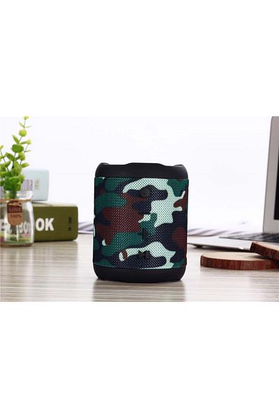 BLEKSY Boxă portabilă, ®, Bluetooth, slot pentru card MicroSD, rezistență la apă și praf, camuflaj
