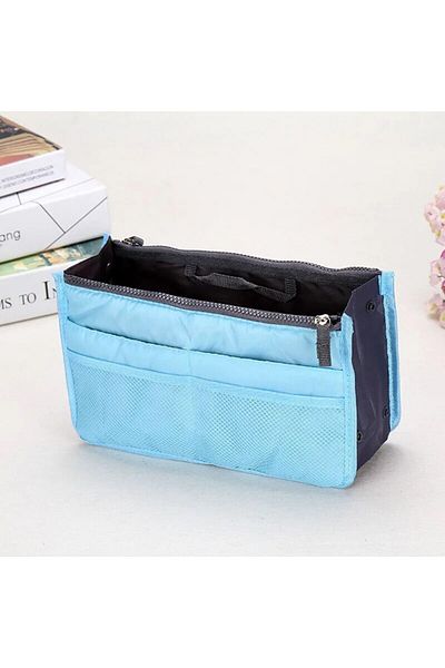 Choice Blue (1pc)Korean Version Multifunctional Folding Storage Bag with Double Zippers, Large Capacity WOM