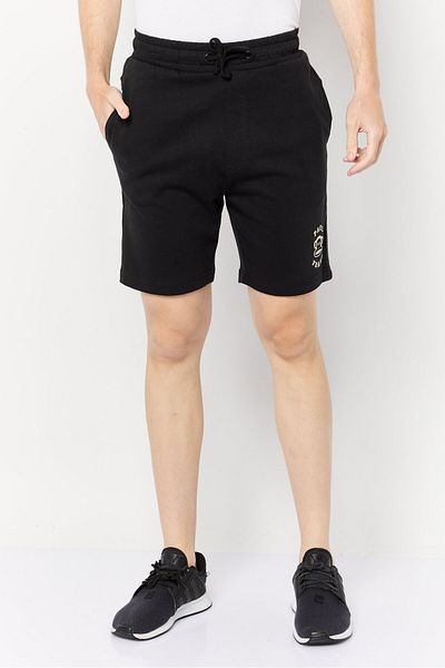 PAUL FRANK Men Brand Logo Basic Shorts, Black