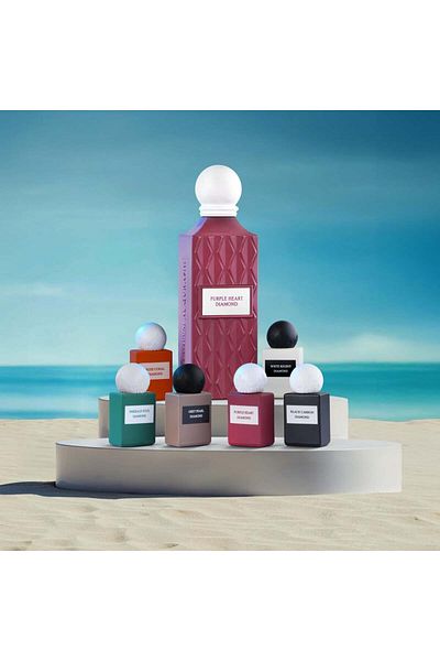 IBRAHEEM AL.QURASHI Ibrahim Al Qurashi Perfume Sun Kissed Bouquet Purple Heart Diamond Perfume - 150 ml with Mini Perfumes