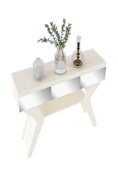 ARTLY Modern Console Table for Entryway Living Room and Home White 120*80*33