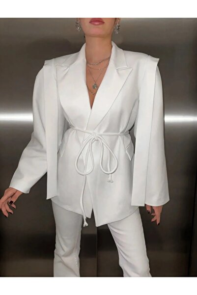 Zoe Zoe Bağlamalı Oversize Blazer Ceket
