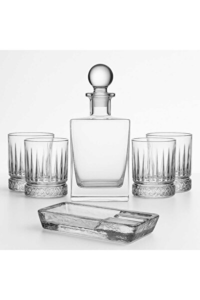 AYBABA STORE Scotland Whiskey Bottle, Elysia Glass and Cigar Ashtray Set for 4 People