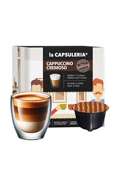 La Capsuleria Cappuccino, 16 Dolce Gusto compatible capsules, La Capsuleria