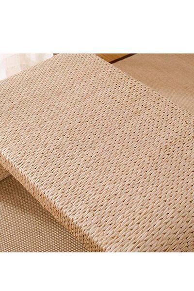COOYA Japanese rattan coffee table, sturdy and stable, hand-woven, for living room, bedroom, 60x45x30cm