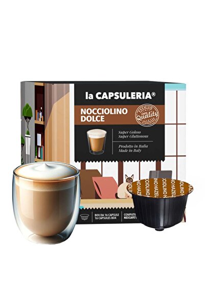 La Capsuleria Nocciolino, 16 capsule compatibile Dolce Gusto, La Capsuleria