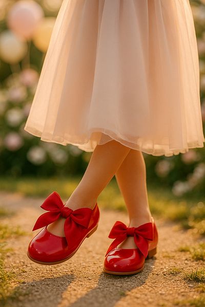 SIRRI Ballerina Shoes with Bow Detail for Girls