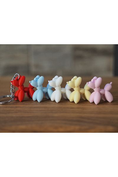 Atsu 3D Balloon Dog Keychain / Price for 3 Pieces