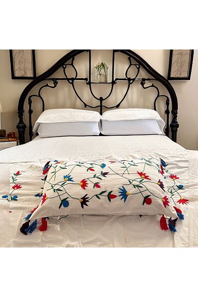 NO BRAND Beautiful Hand Embroidered Cushion- 1 pc