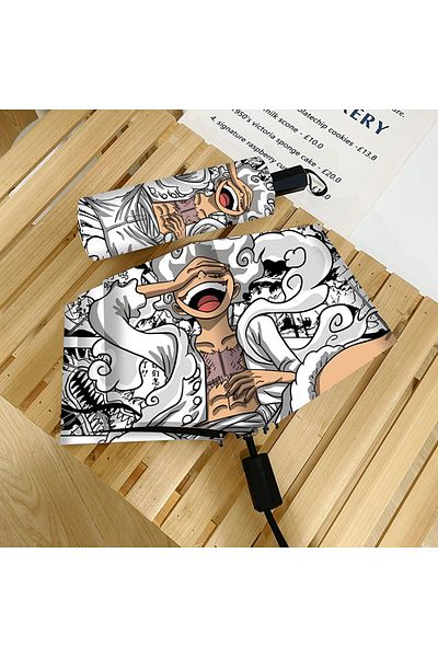 BANDAI hand One Piece Nika Luffy Fold Umbrella Anime Automatic Opening Closing Automatic Three Fold Umbrel