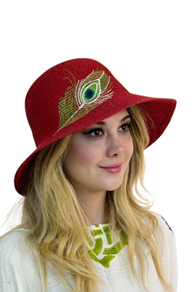 Bay Şapkacı Tüy Desenli Kadın Şapka 1902