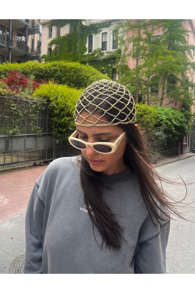 Hoop jewelery BĂRĂ DE PĂR TRICOTATĂ ARTIZANALĂ / ACCESORIUL