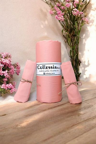 CollessiaHome 100% Cotton Satin Double Fitted Premium Fitted Sheet Set Bed Sheet Set