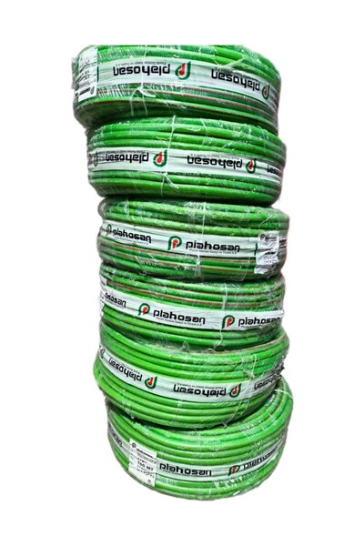 Plahosan 100 METRE Örgülü Export 1/2 Bahçe Hortumu 1 TOP