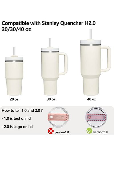 Yenigeldi 1 Set (3 Pieces) Beige , Straw Stopper Leakproof Set for 40 and 30 oz Thermos