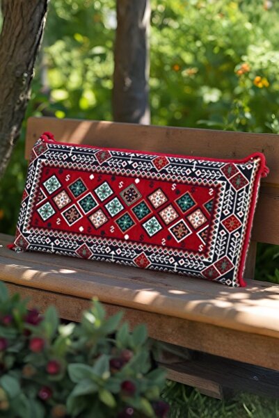 mdhomecarpet Song Corner Patterned Decorative Carpet Coated Back Pillow 42X95 with Sponge - Authentic Home Decoration