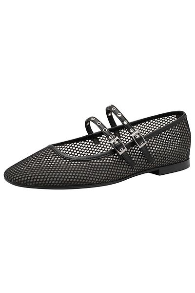 Tamaris Damen Klassische Ballerina 1-22143-44 Schwarz 001 Black Textil/synthetik