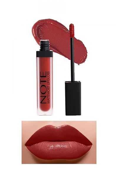 NOTE Mattemoist Lipgloss Semi-Matte Liquid Lipstick 407 Notisme - Red
