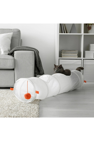 IKEA Kedi Oyun Tüneli Uzunluk: 128 cm Çap: 25 cm Katlanabilir