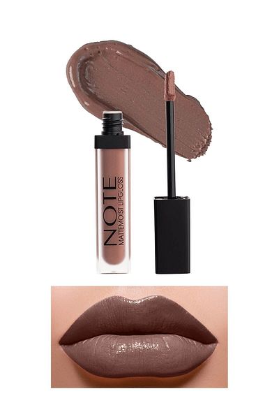 NOTE Mattemoist Lipgloss Semi-Matte Liquid Lipstick 414 Pinky Milk - Brown