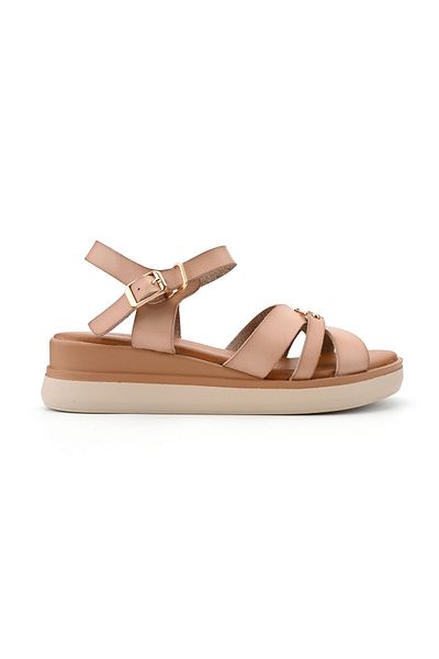Tmall Sandale de damă, cu platformă, din piele ecologică, Sa84, kaki