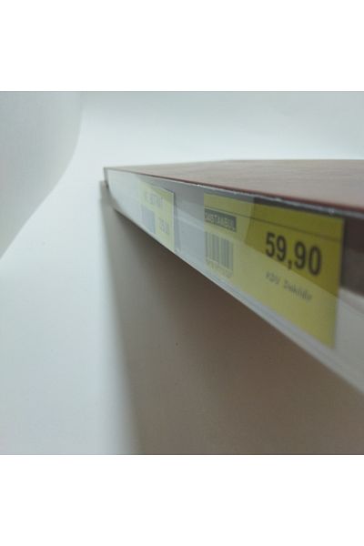 ETİKETLİK FİYATLIK Raf Front Double Sided Tape (Back) Label Holder 40Cmx3,6Cm 20 Pcs