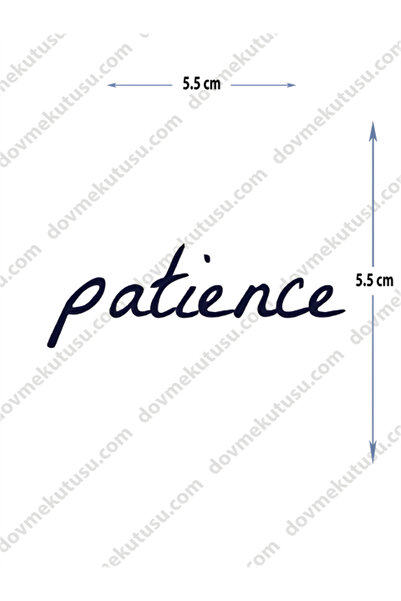 pivok Yarı Kalıcı Minimal Boy Dövme Sabır Yazısı Dövme(STICKER)