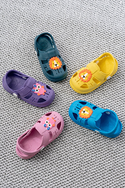 pelivia natural living Yellow Unisex Children's Sandals Animal Figured Daily Non-Slip Sole Children's Slippers