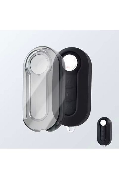 YıldızTuning Fiat 500 500L Clear-Smoked Key Case Cover
