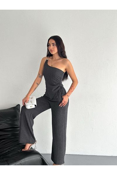 Ekim Store Egyujjú arany kiegészítő húzózsinóros blúz nadrág szett