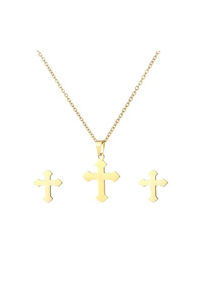 SIC MODA Stainless steel necklace and earrings set Sic Moda 4112