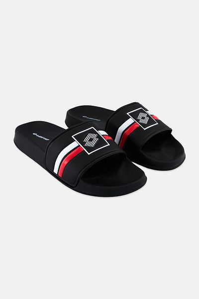 Lotto Men Slip On Outdoor Slides, Black