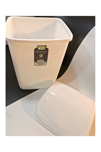 ÇAYLAR AVM Cutie de gunoi din plastic pentru baie, bucătărie, cu capac balansat fantastic / 20 litri