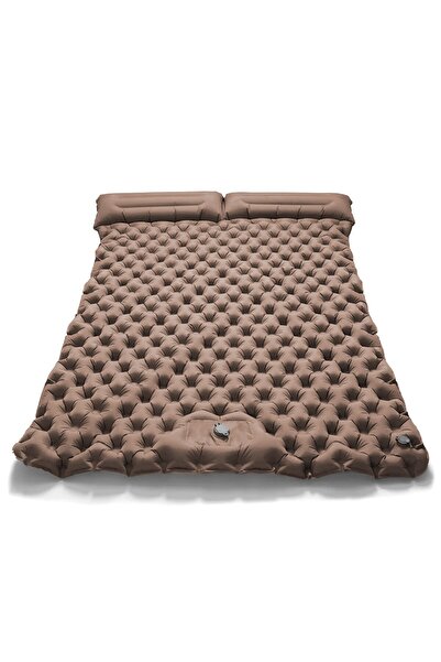 Choice مرتبة مزدوجة قابلة للنفخ للتخييم في الهواء الطلق باللون الأصفر الصحراو...