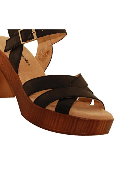 Hush Puppies Aviat 624236 Genuine Leather Women's Sandals Black