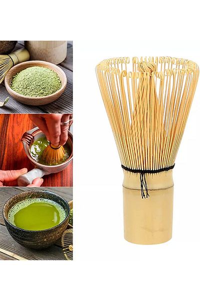 COOYA Matcha Whisk Set, 2 Pcs Matcha Whisk, Bamboo Hooked Tea Spoon, For Stirring Matcha Bamboo Matcha