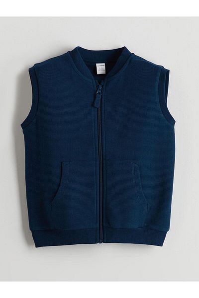 LC Waikiki Lcw Kids Navy Blue V-Neck Basic Boy's Vest