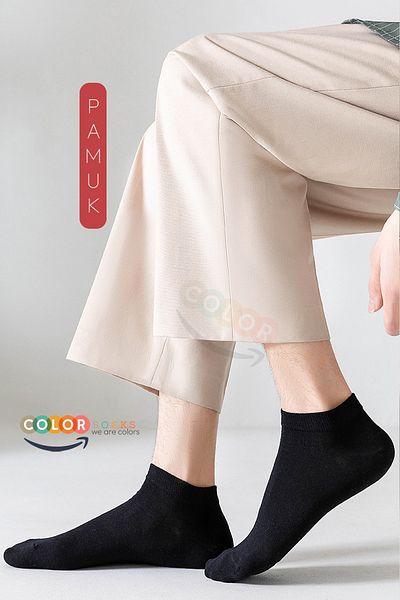Color Socks 10 чифта мъжки чорапи до глезена от пениран памук и ликра
