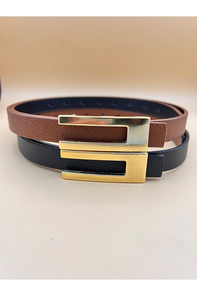Desre Moda 2 τμχ Basic Gold Γυναικεία Ζώνη Παντελόνι Ζώνη Φόρεμα Ζώνη Πουκάμισο Ζώνη Pulls Ζώνη